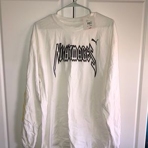 Meek Mill Nightmares Puma White Long Sleeve T-shirt